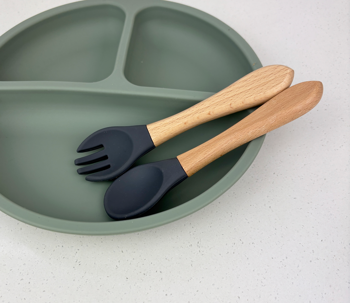 Wooden Handle Spoon and Fork Set
