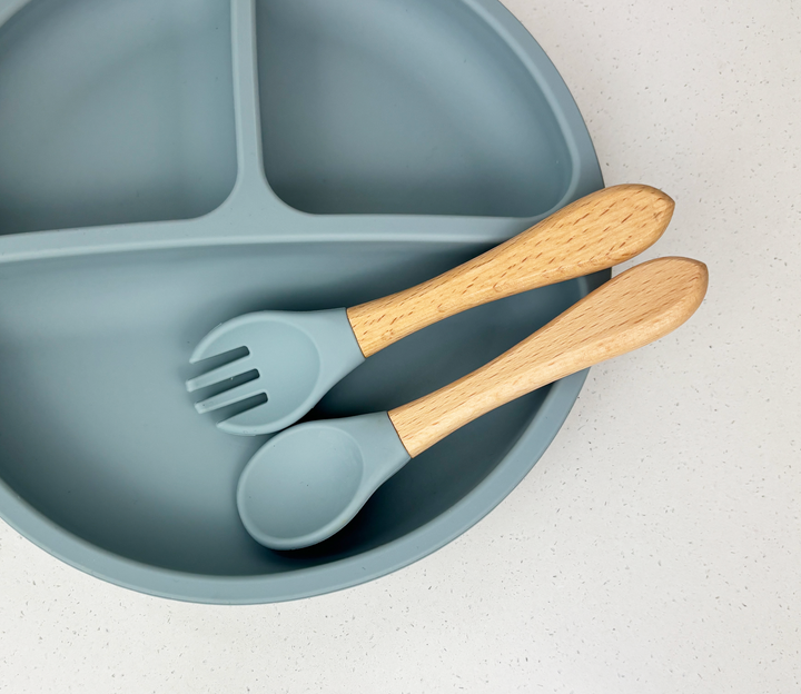 Wooden Handle Spoon and Fork Set