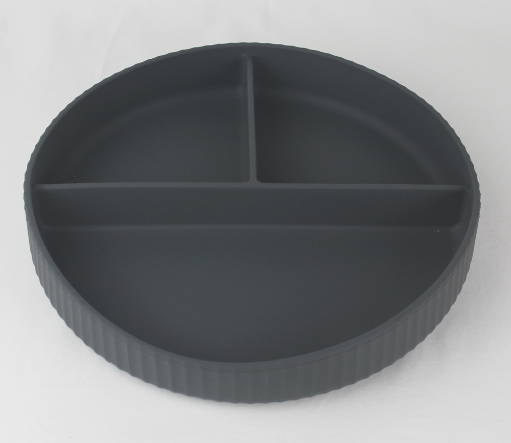 Fluted Suction Divider Plate Puggle Collective PuggleCollective BPA Free Silicone Tableware toys kids childrens baby gift gifting games baby weaning baby feeding plate bowl drinking suction plate suction bowl Non-stick